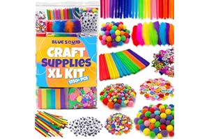 Blue Squid 1750+pcs Craft Kits for Kids, Ages 3-9 Girl Boys Gifts Arts and Crafts for Kids Craft Kits Toys for 3-9 Year Old Girls Boys Birthday Presents Gifts Crafts for 4-10 Year Olds