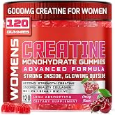 Creatine for Women, 6000mg Creatine Monohydrate Gummies with Collagen, BCAA | 120 Ct Creatine Gummies for Women Muscle Strength, Recovery &amp; Energy, Creatine Monohydrate Supplements Pre-Workout Chewbles