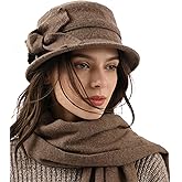 Women Vintage Felt Bucket Hat Winter Wool Dress Beret Hat