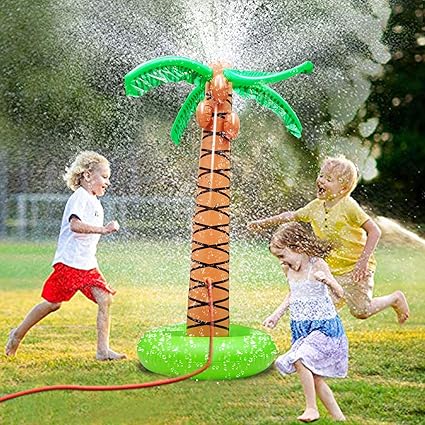 inflatable palm tree sprinkler