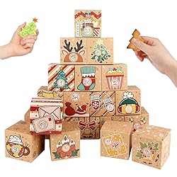 ONESING 24 Pcs DIY Christmas Advent Calendar Boxes