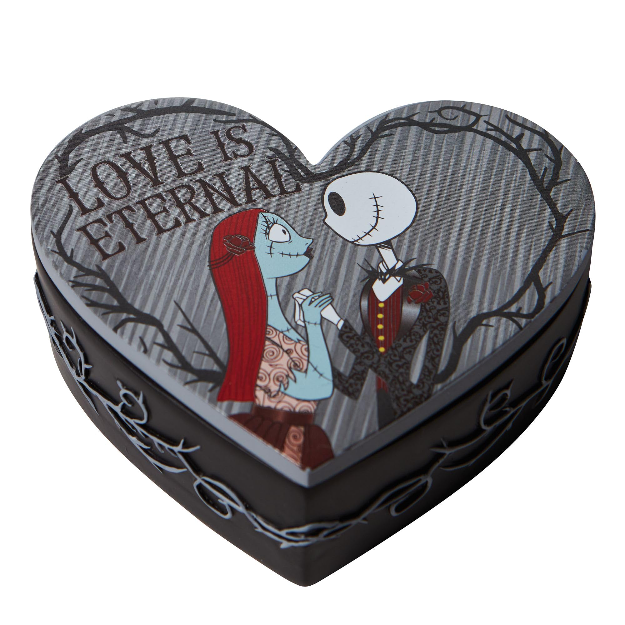 Enesco Disney Showcase Collection Jack And Sally Trinket Box Lidded Box