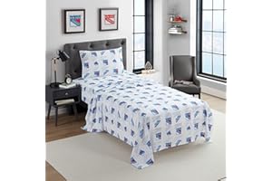 NORTHWEST Officially Licensed New York Rangers NHL Twin Size Sheet Set – Comfortable Bedding with Repeating Team Logos for Hockey Fans, Dorm & Game Day Spirit Rooms