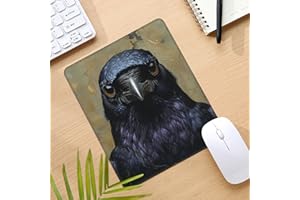 Mousepad Crow Portrait Mouses Mat for Wireless Mouses Computer Keyboard Mat with Non-Slip Rubber Gaming Desk Pad Square Desk 