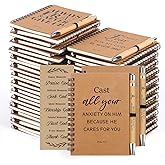 NEOACT 150 Pcs/50 Set Christian Gifts Bulk,Spiral Notebook with Bible Ballpoint Pen and Christian Bookmark,Prayer Journal Christmas Gifts for Staffs Coworkers Teachers Church Members & Pastor