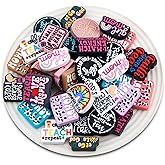 Zeyune 40 Pcs Silicone Focal Beads for Pens, Colorful Silicone Beads for Keychain Making DIY Gift Necklace Bracelet Jewelry Charms DIY Gifts(Inspirational Style)