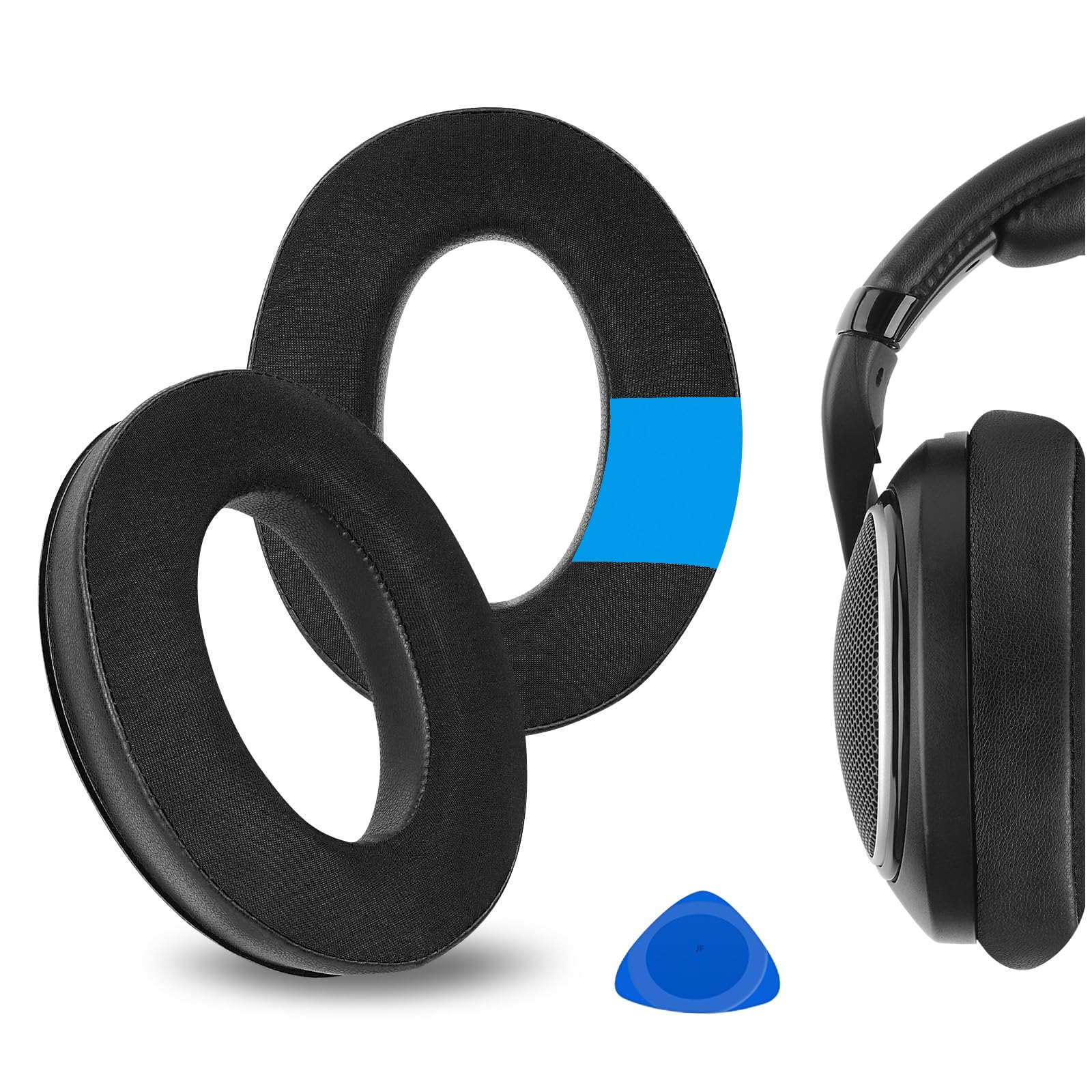 Geekria Sport Cooling-Gel Replacement Ear Pads for Razer Kraken Pro V2/ 7.1 V2/ Stormtrooper Limited Edition/Pro V2 Pewdiepie Edition Headphones, Repair Parts with Video Guide (Black)