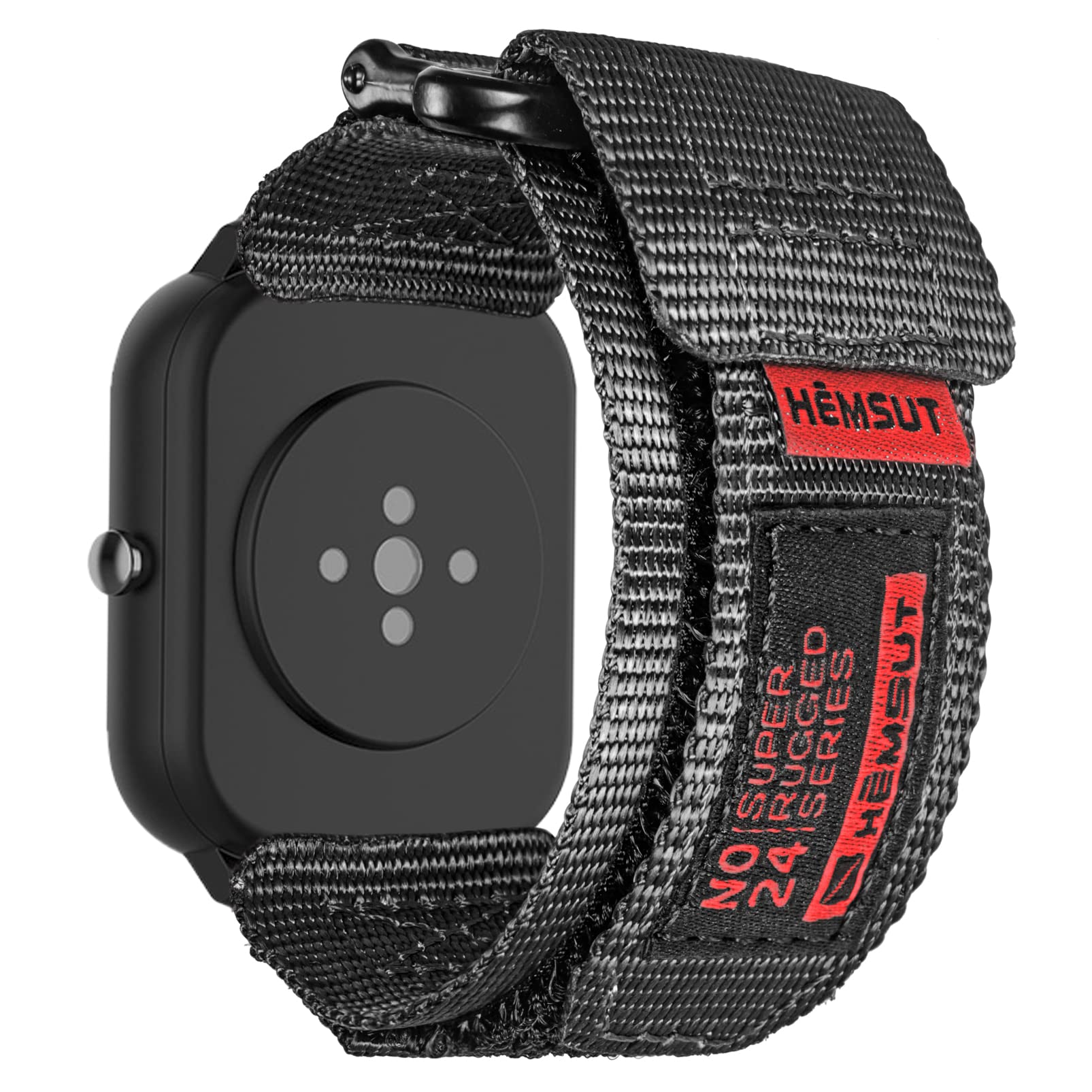 torbollo Watch Bands Compatible with Amazfit, Rugged Nylon Sports Strap With Velcro Woven Loop Design for Amazfit GTS 4/4 Mini/3/2 /2e/2 mini, Bip 3 Pro / 3/U Pro/Bip/Lite/S/S lite
