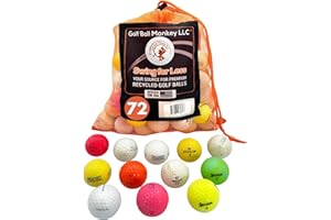 Golf Ball Monkey Recycled Hit-Away Practice Golf Balls with Mesh Bag - Pre-Owned Used Golf Balls for Driving Range & Training Golf Balls