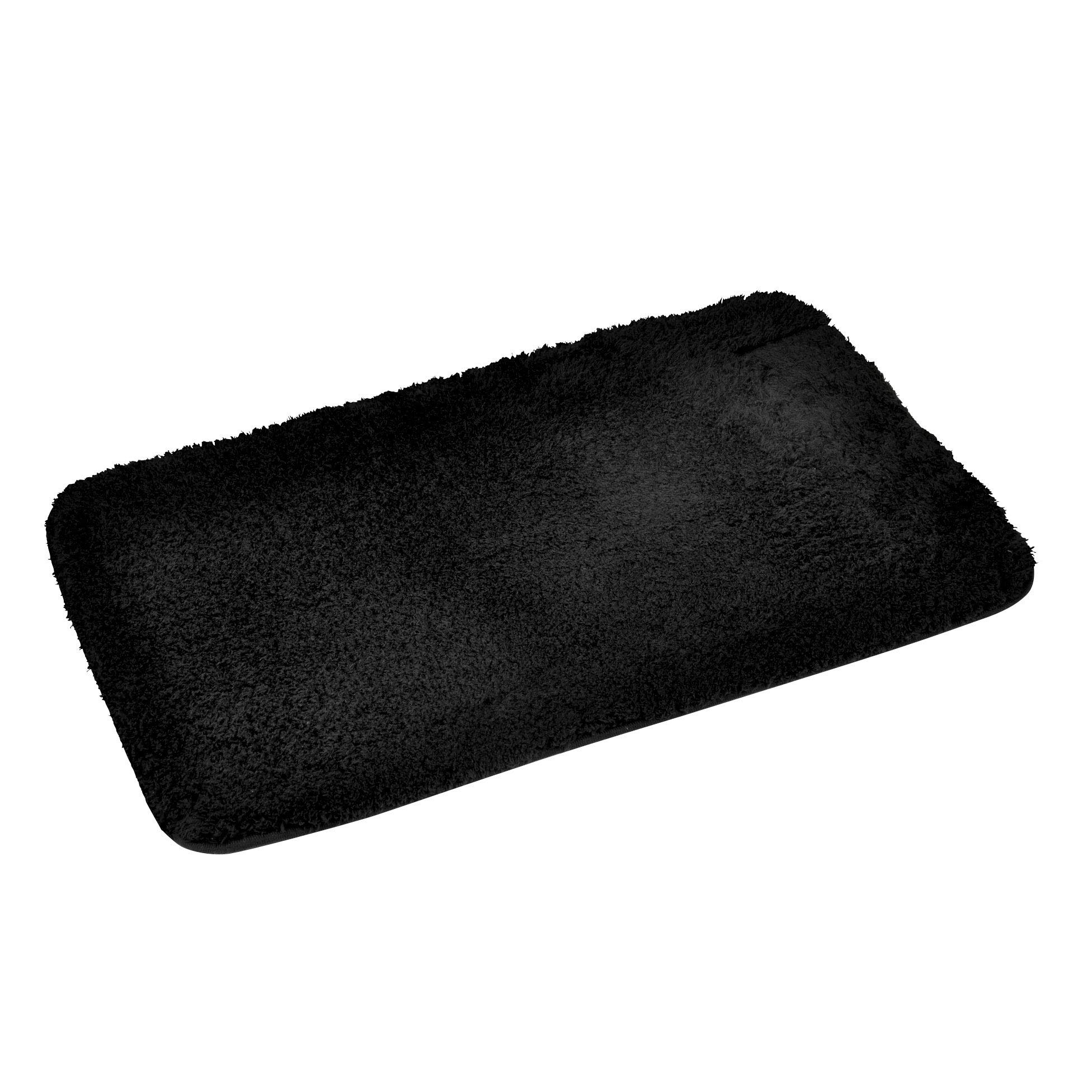 Douceur d'Intérieur Softness Bath Mat 100% Polyester Black 50 x 80 cm