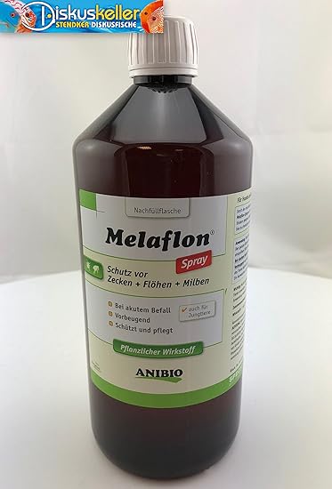 Anibio Melaflon Spray 1000 ml (ohne Sprühkopf) Gegen Flöhe, Zecken, Milben