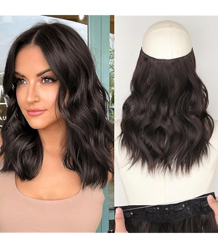 Amazon.com : BUPPLER Halo Hair Extensions 12 Inch Invisible  display picture 2
