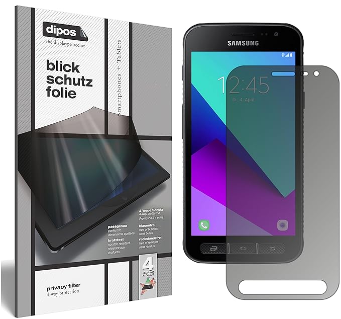 dipos I Blickschutzfolie matt passend für Samsung Galaxy Xcover 4 Sichtschutz-Folie Display-Schutzfolie Privacy-Filter