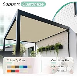SunnyRoyal 18'x18' Sun Shade Sail Straight Edge