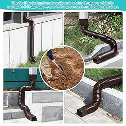TAEYONK Brown 2 Pack Gutter Downspout