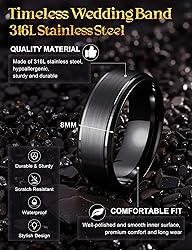 Jstyle Stainless Steel Wedding Rings for Men Women