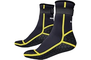 Dizokizo 3mm Neoprene Water Socks, Anti-Slip Wetsuit Booties for Sand Proof Beach Volleyball, Scuba Diving Surfing Kayaking
