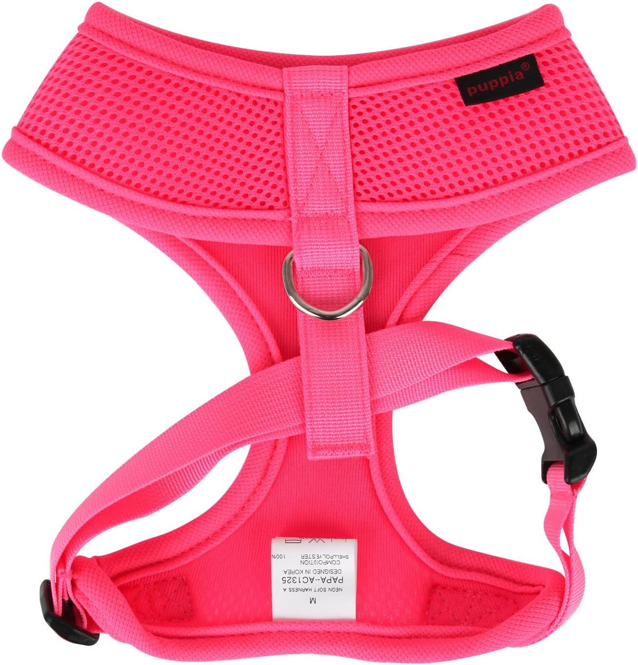 Puppia Neon Dog Harness for small and medium dogs - Super soft and comfortable - Also usable as Puppy Harness, Pink, XL - Image 3