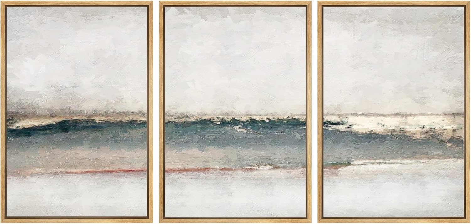 Posters & Prints - SIGNWIN Framed Canvas Print Wall Art Set Grunge Gold Pastel Landscape Shapes Abstract Illustrations Modern Art Decorative Nordic Chic Calm/Zen for Living Room, Bedroom, Office - 16