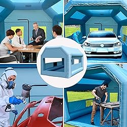LVAOSTT Paint Booth 10x8.2x8.2FT Inflatable Paint