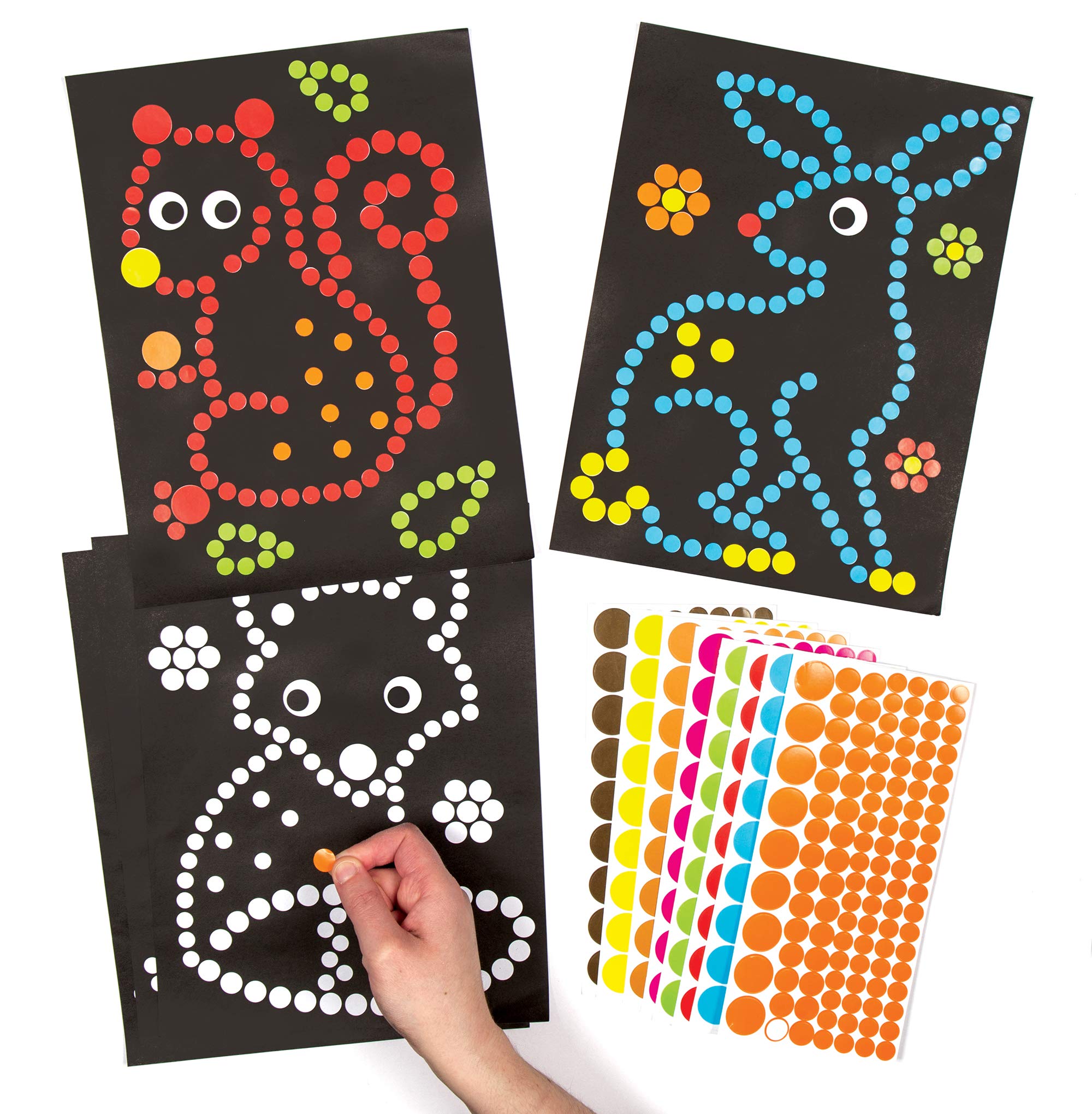 Baker Ross AC158 Woodland Animal Dotty Art (Pack of 8)