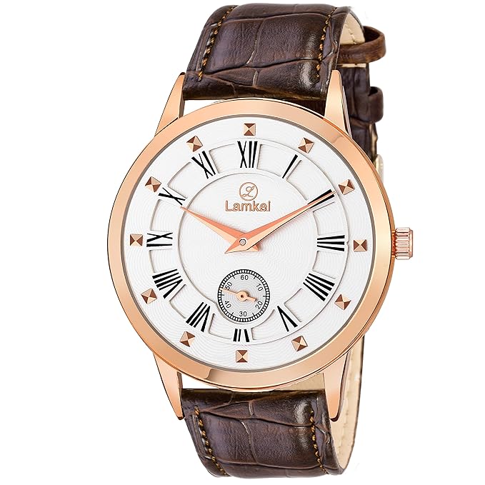 Imported Working Chronograph White Dial Brown Leather Strap Unisex Watch � LMK-0145