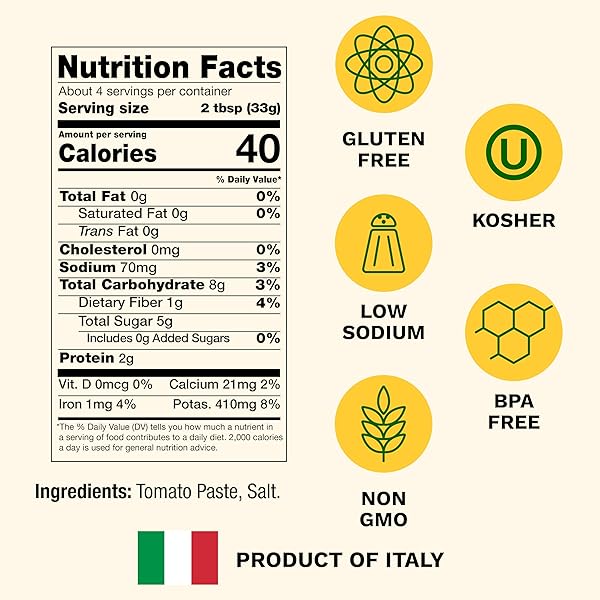 CENTO TOMATO PASTE, 4.56 OZ TUBE, DOUBLE CONCENTRATED, THICK PASTE FROM RED, RIPE TOMATOES, GROWN AND PROCESSED IN ITALY