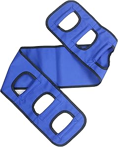Obbomed MB-2920 Patient Lift Transfer Sling Gait Belt with Handle, Medical Nursing Safety Assist Device for Moving Seniors, Turner Elderly Disabled, bariatric Handicap, Blue, Size : 46.5” x 7.1”