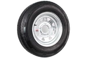 eCustomrim Trailer Tire On Rim ST185/80D13 185/80D-13 Load Range C ST Boat RV Galvanized Spoke Wheel - 2 Year Warranty w/Free Roadside