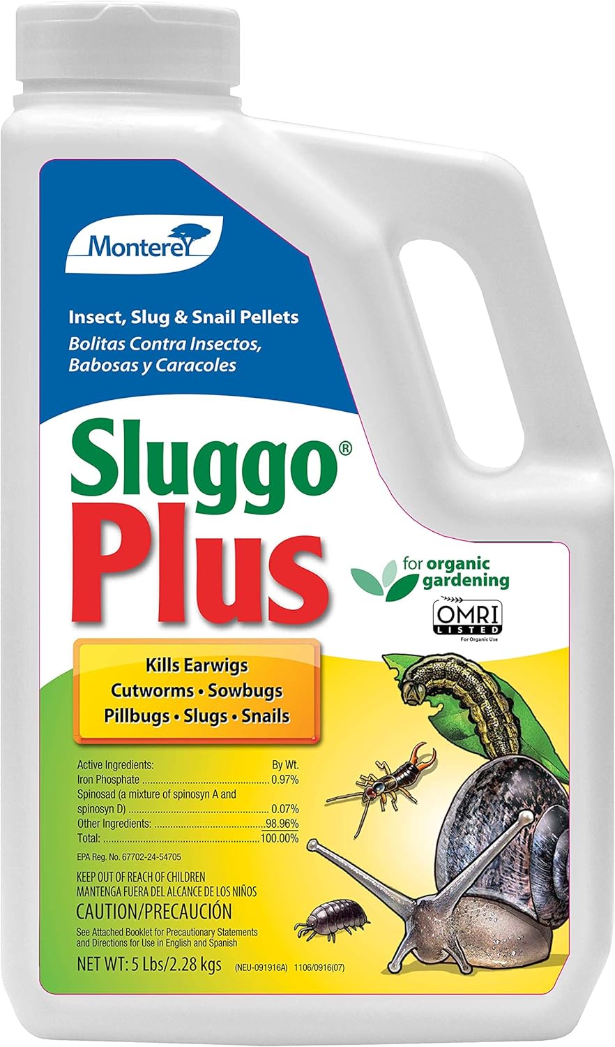Monterey LG6580 Sluggo Plus Wildlife and Pet Safe Slug Killer, 5 lb