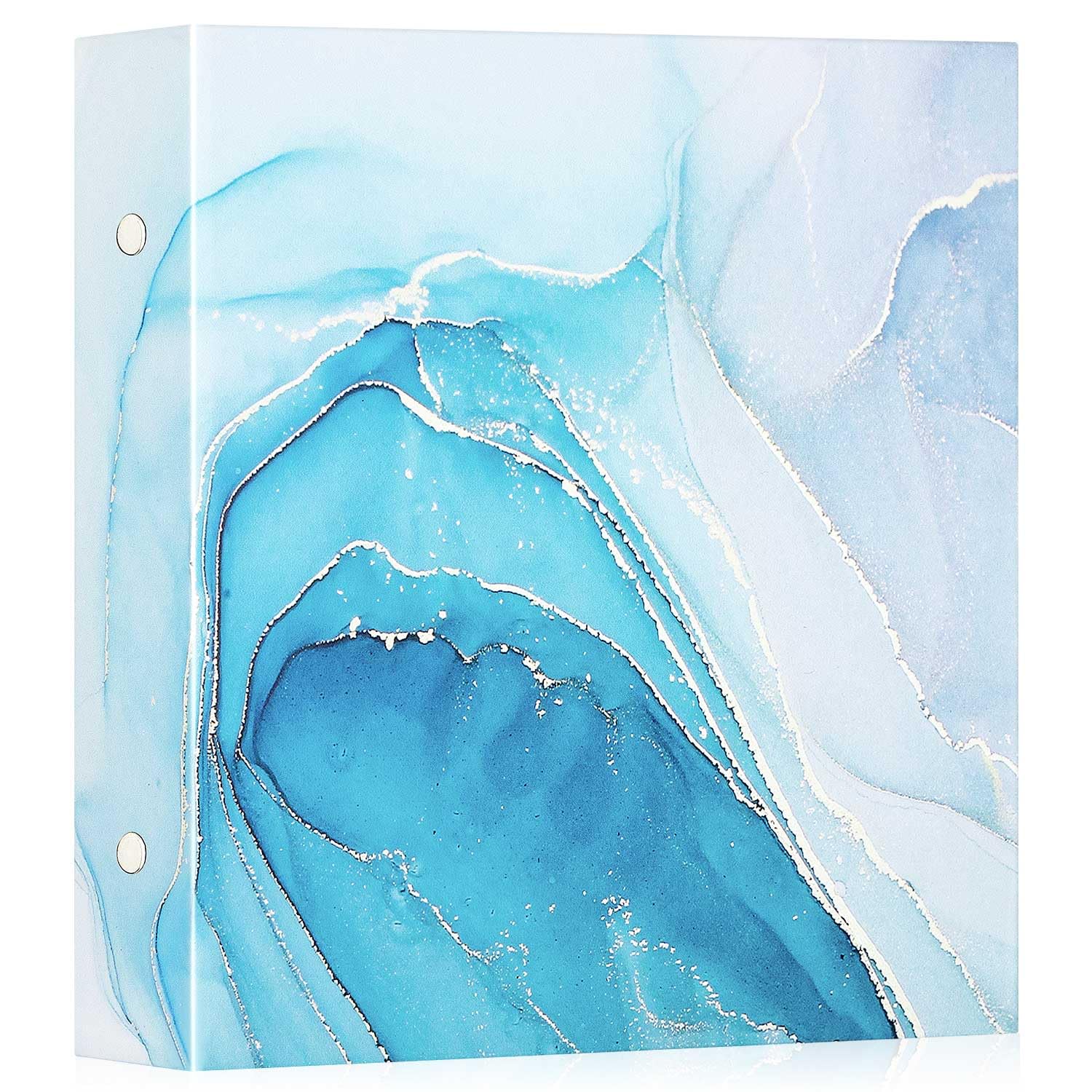 Lanpn Photo Album 6x4 600 Pockets, Large Capacity Leather Hardcover Large Photo Book that Holds 600 Vertical and horizontal Pictures Azure