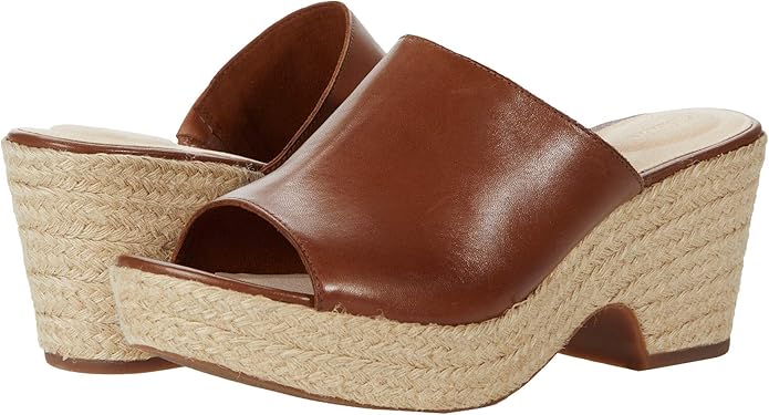 Amazon.com | Clarks womens Maritsa Mule Heeled Sandal, Tan Leather, 10 US | Mules & Clogs