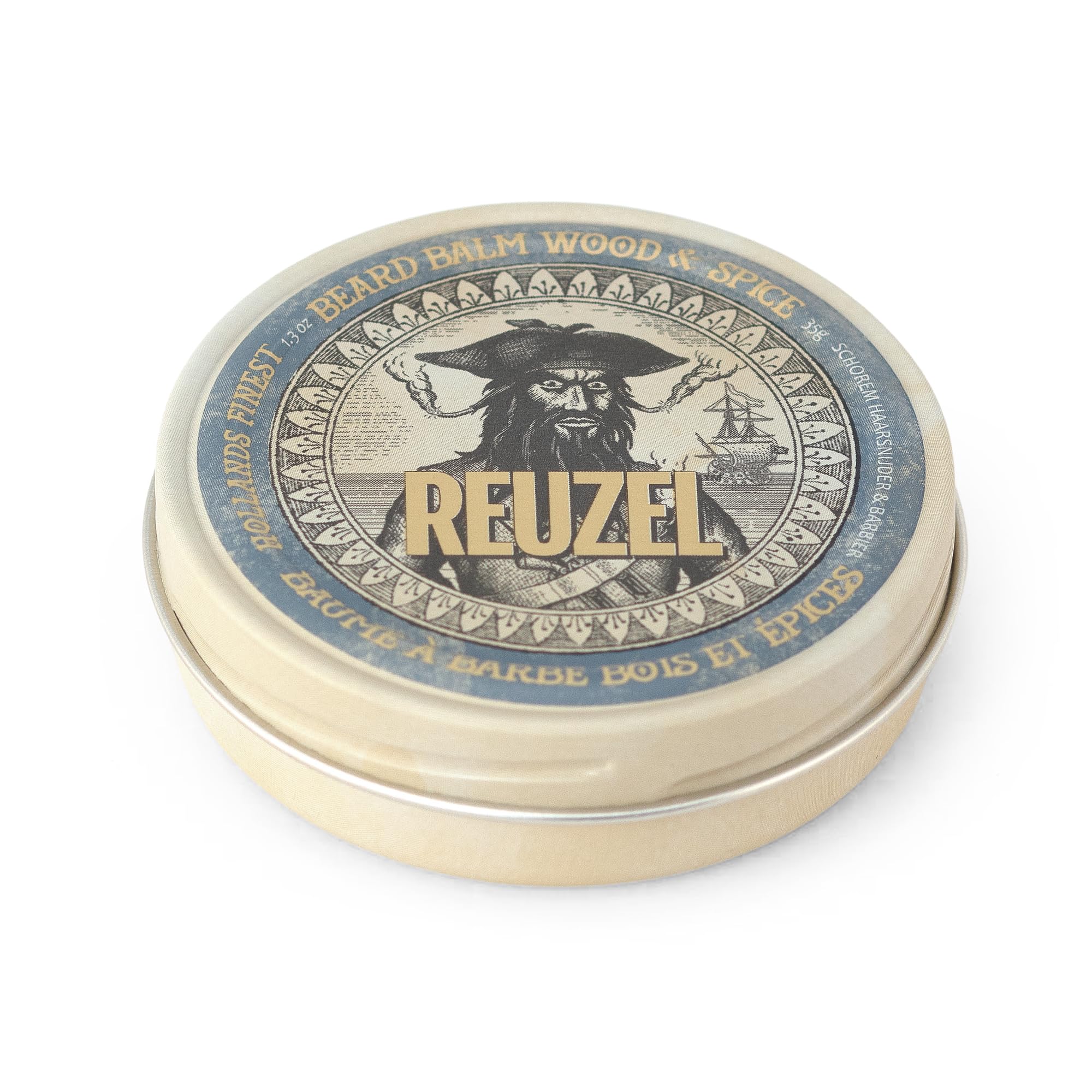 Reuzel Wood and Spice Beard Balm - Shea Butter and Argan Oil - Features a Masculine Scent - Helps to Reduce Itchiness and Beardruff - Formulated to Soften Coarse Hair and Tame Rogue Hairs - 35 g