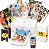 HPRT 4X6 Photo Printer for iPhone &amp; Android, with 108 Sheets &amp; 2 Ink Ribbon | Dye Sublimation, 300 DPI, Wi-Fi &amp; Built-In Hotspot, AR Video Printing, Vibrant Color, Water/Fingerprint/Scratch Resistant