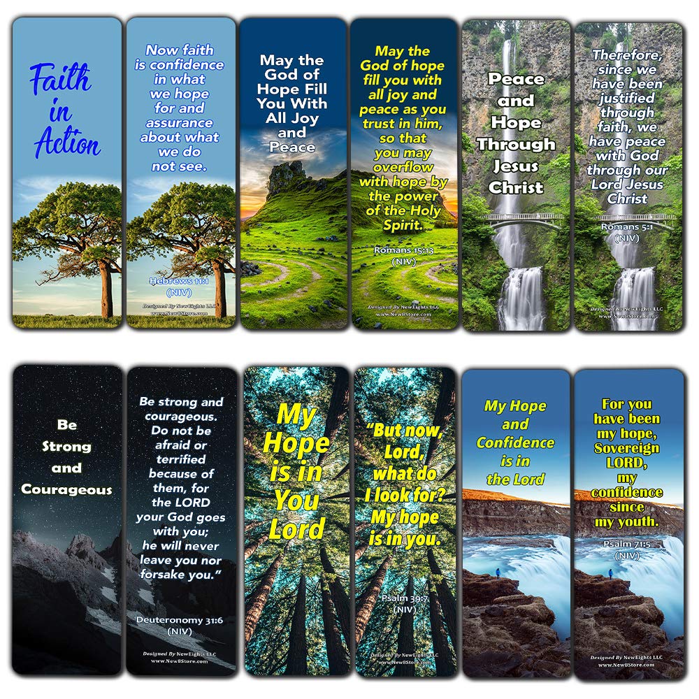 Bible Verses Bookmarks About Hope: Staying Positive in The Midst of Hardship (30 Pack) - Give You Home During Darkest Times
