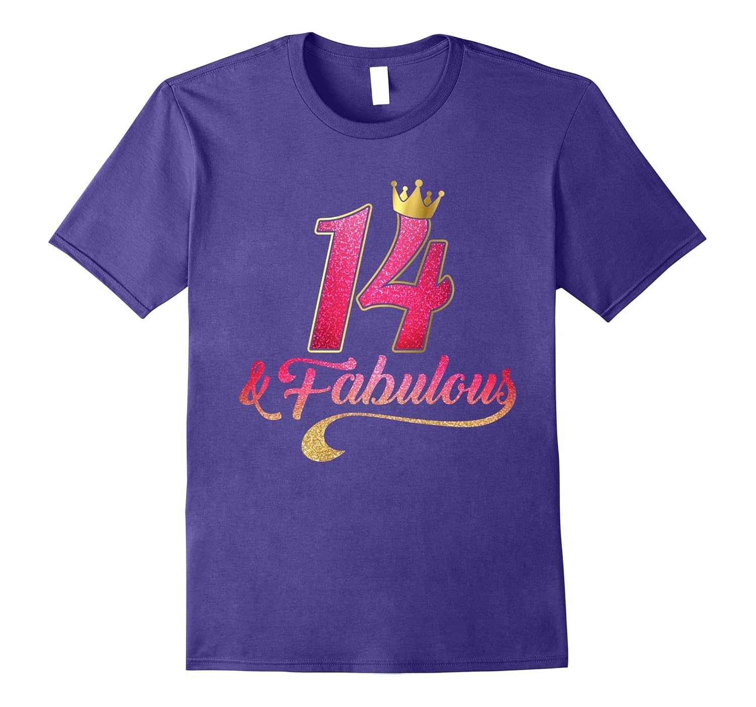 14th Birthday Queen Fabulous 14 Years Old T-Shirt-Rose