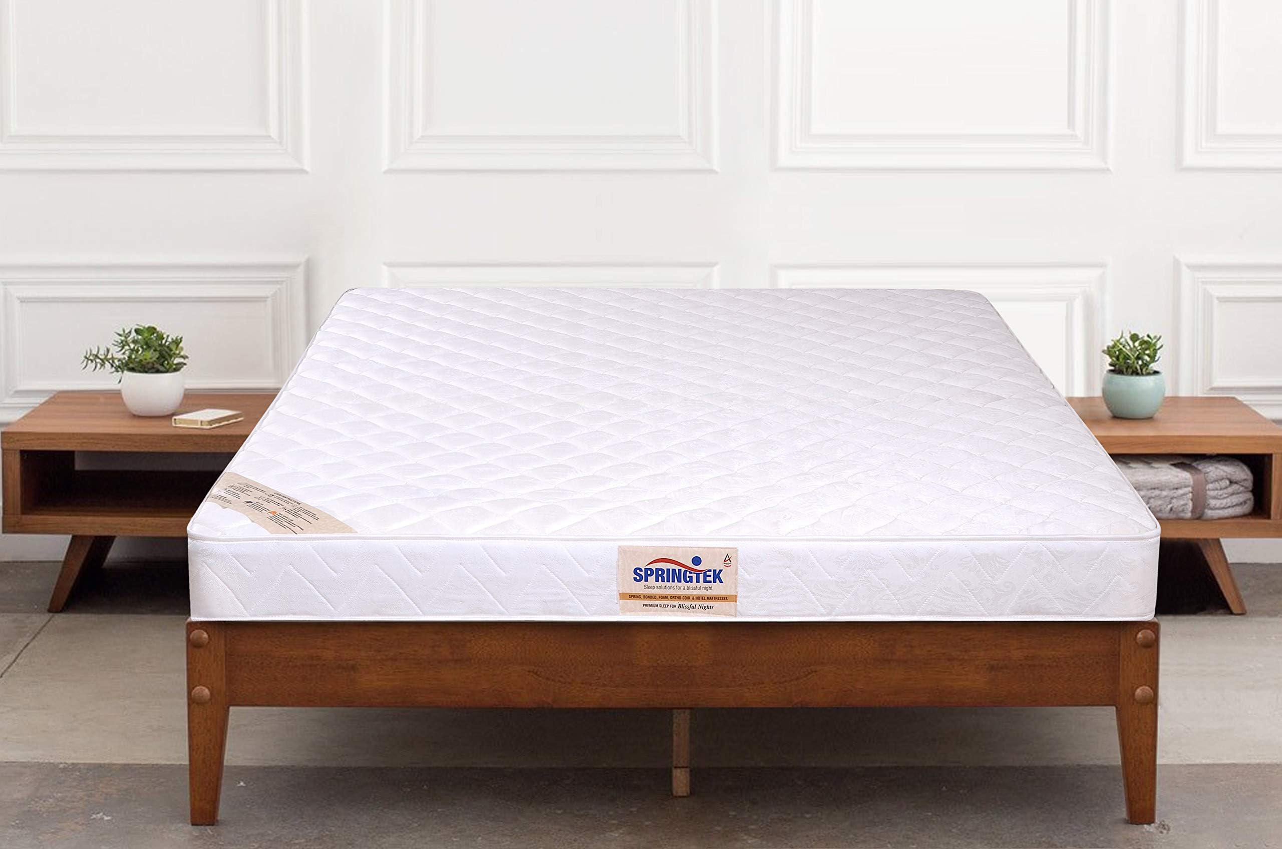 Springtek Health Posture 4.5 inches Coir Foam Queen Size Mattress (White, 78x60x4.5)