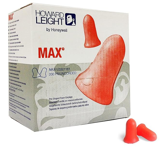 200 Pairs of Howard Leight MAX Ear Plugs Superior Performance Amazon
