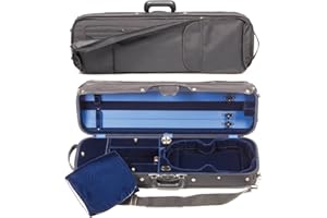 Bobelock Hill Style 1017 Semi-French Fitted Black/Blue 4/4 Violin Case
