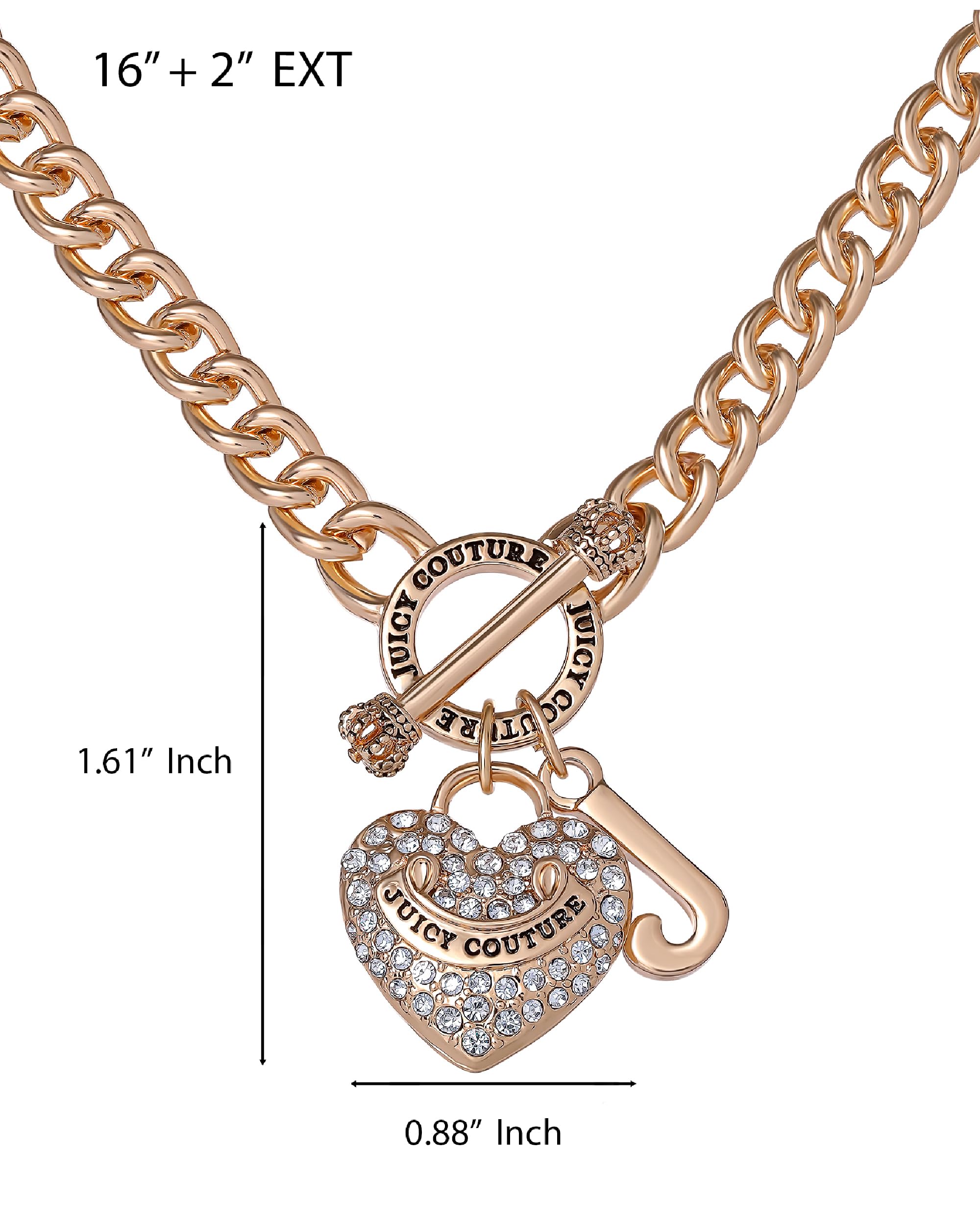 Juicy Couture Necklace Gold Tone 18