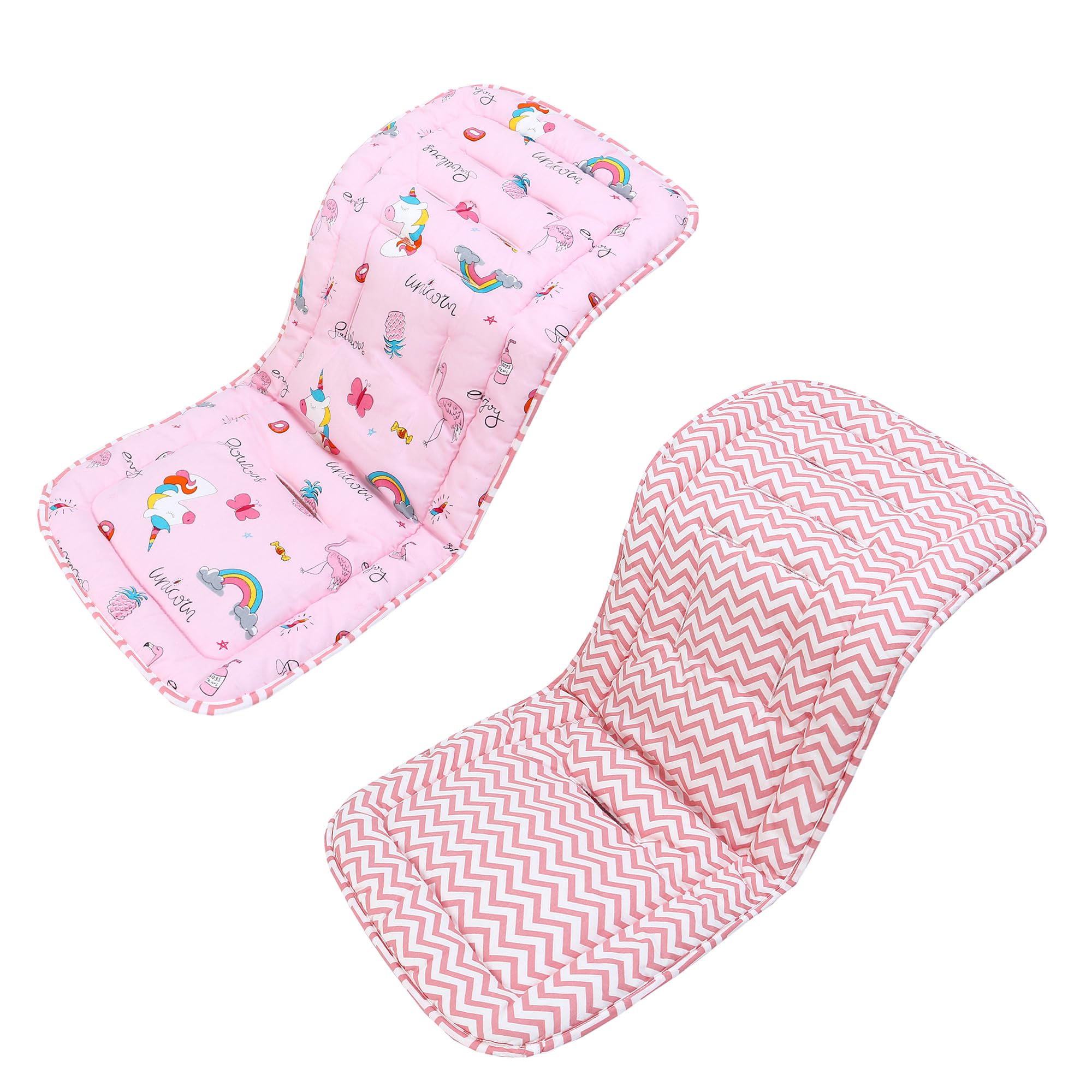 LAT Universal Pram Liner, Baby Pushchair Seat Liners, Cotton Double-Sided Use Baby Stroller Cushion Pad, Stroller Seat Pad for Toddler Infant 78x34cm — image 1