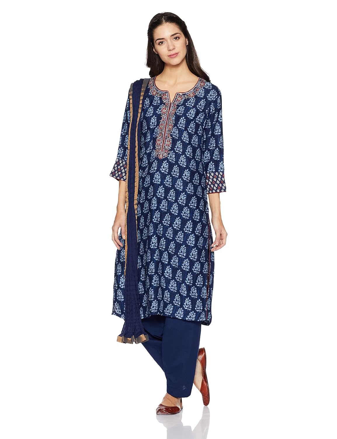 biba women's straight salwar suit