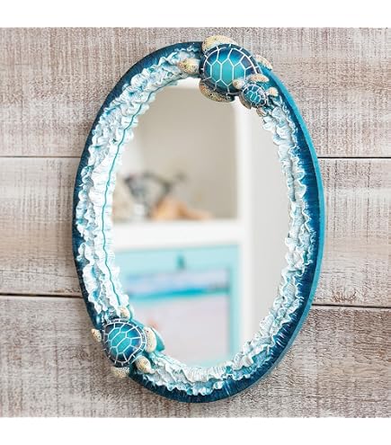 Amazon.com: Zeckos SPI Aluminum Frame Mermaid Round Mirror