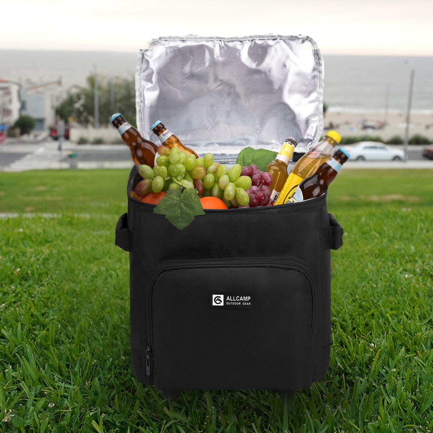 Kitchen & Dining ALLCAMP Insulated Cooler 6 Bottle Wine Tote with