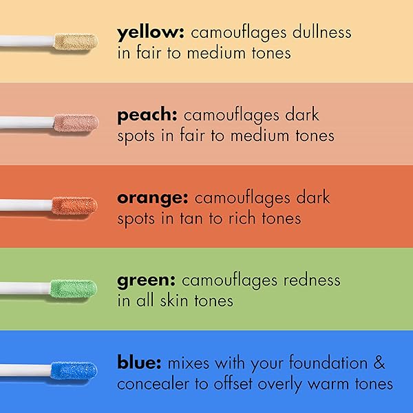 E.L.F. CAMO COLOR CORRECTOR, HYDRATING & LONG-LASTING COLOR CORRECTOR FOR CAMOUFLAGING DISCOLORATION, DULLNESS & REDNESS, VEGAN & CRUELTY-FREE, PEACH