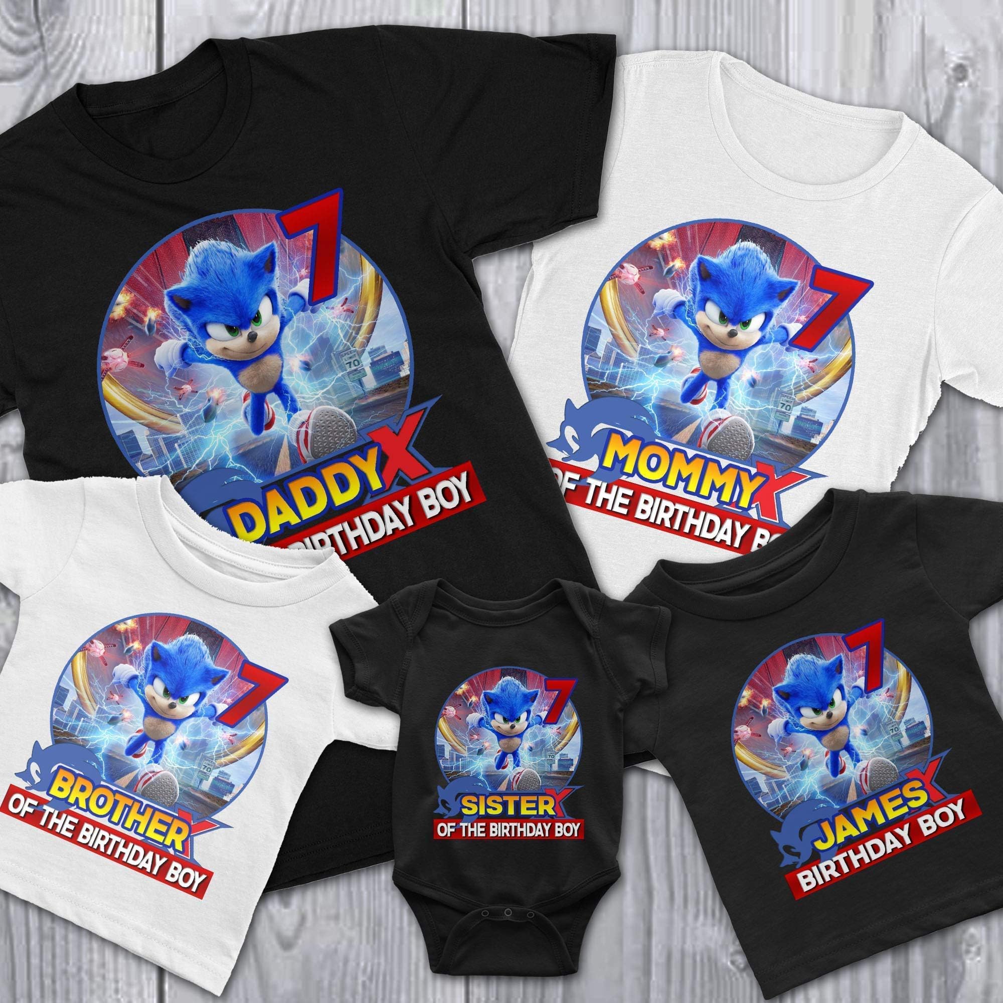 Personalized Birthday Shirt For Sonic Birthday Theme