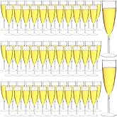 Gerrii Disposable Plastic Champagne Flute Plastic Flutes Clear Champagne Glasses Disposable Ideal for Home Daily Wedding Toasting Drinking Party Supplies (72 Pcs)