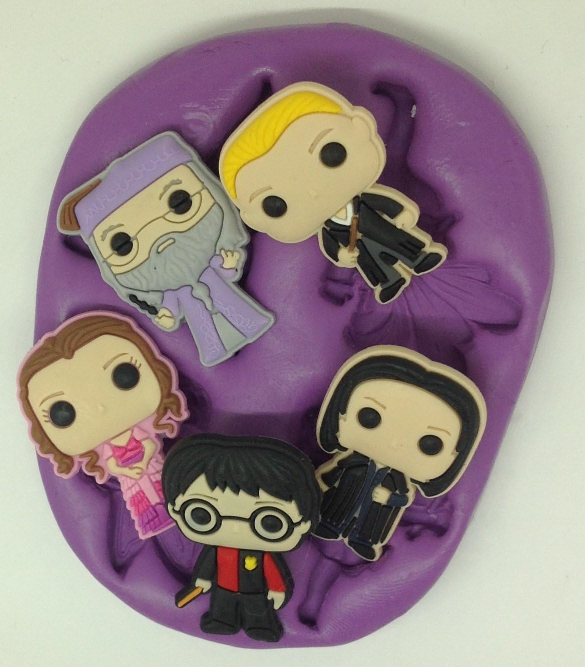 Harry Potter silicone mould / mold.characters.topper.cupcake.