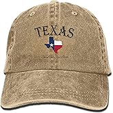 HDRAY Unisex Adult Texas Lone Star State Washed Denim Cotton Sport Outdoor Baseball Hat Adjustable One Size