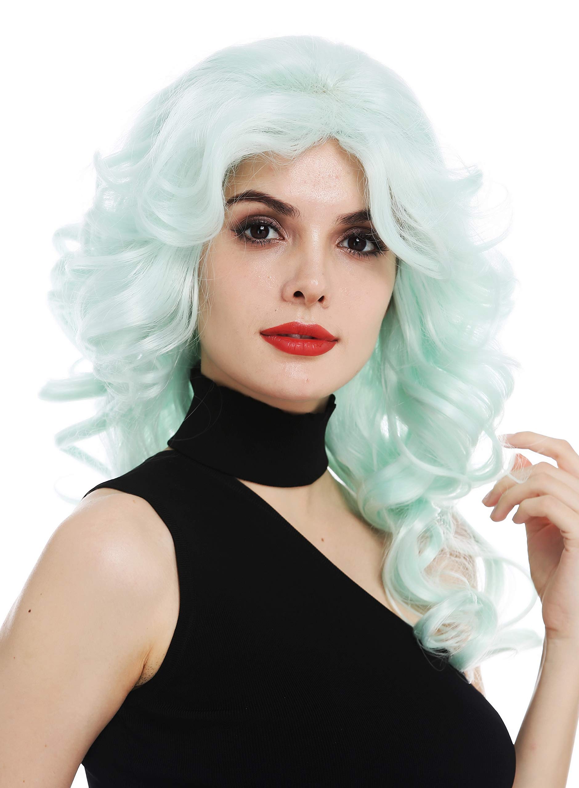 WIG ME UP - WL-3010-T5507 women's wig star diva long voluminous backcombed 80's turquoise green